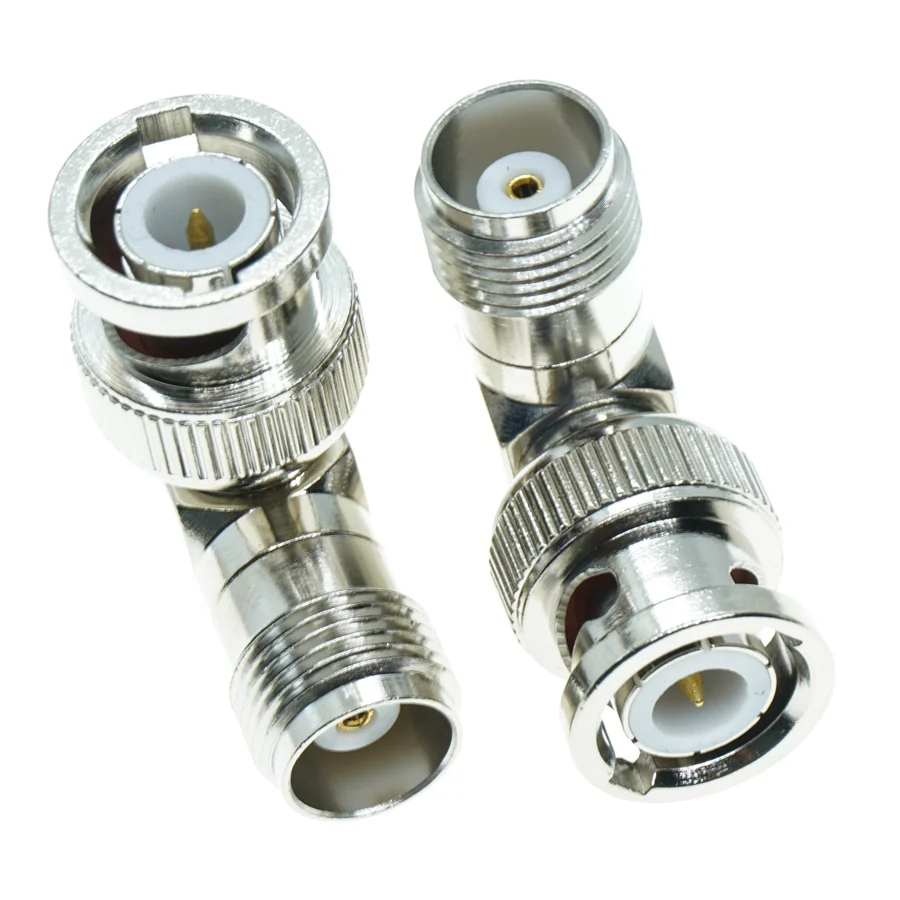 1 Stück bnc Stecker an tnc Buchse Buchse rechtwinklig HF-Adapter Stecker koaxial hohe Qualität 50Ohm Image