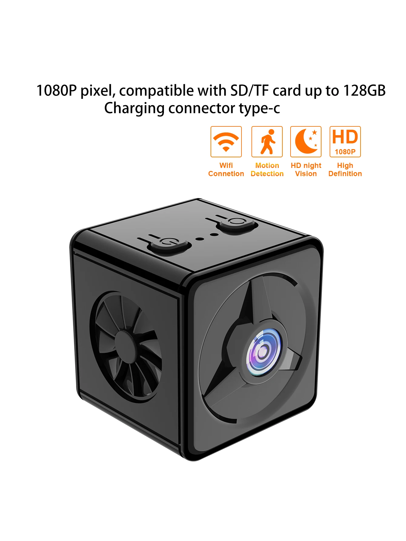 HD drahtlose Nachtsicht kamera, 1080p, HD-Weitwinkel aufnahme, TF-Kartensp eicher, Handy-Fernbedienung, 360 ° Zyklus kamera Image