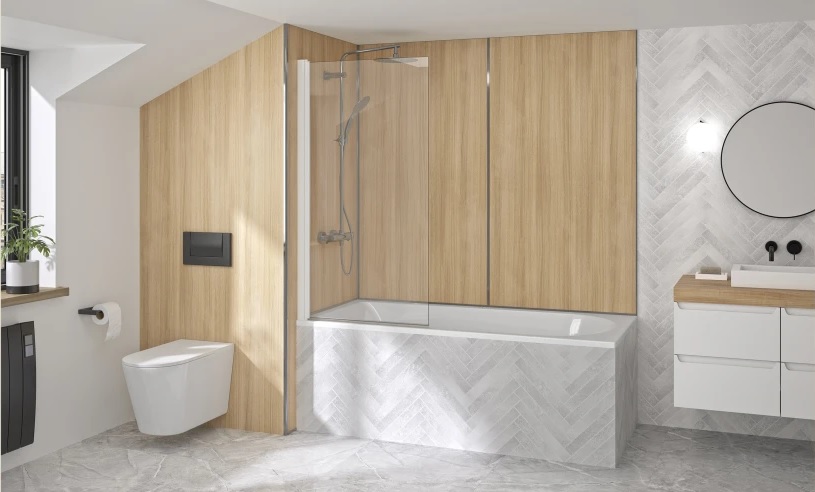 Pare-bain SAMOA III verre transparent KINEDO PB150BTN