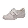 Klettschuh WALDLÄUFER "KYA", Damen, Gr. 6 (39), grau (hellgrau), Veloursleder, metallic, sportlich, Schuhe, Halbschuh, Komfortschuh mit zwei Klettverschlüssen, K-Weite
