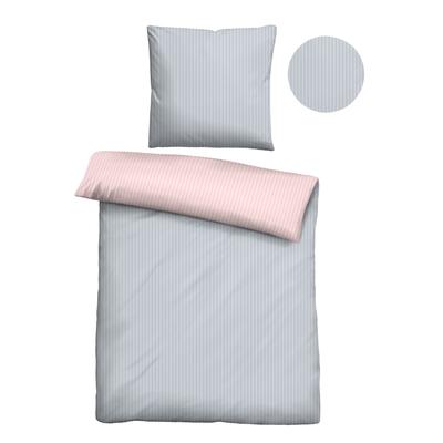 Wendebettwäsche "0040774", grau (sturmgrau), B/L: 135cm x 200cm, , Renforcé, B/L: 80cm x 80cm, Renforcu00e9, Obermaterial: 100% Baumwolle, CASTELL - MARKENBETTWÄSCHE, Bettwäsche, hautsympathisch, 100% Baumwolle, Reißverschluss, ganzjährig nutzbar Image