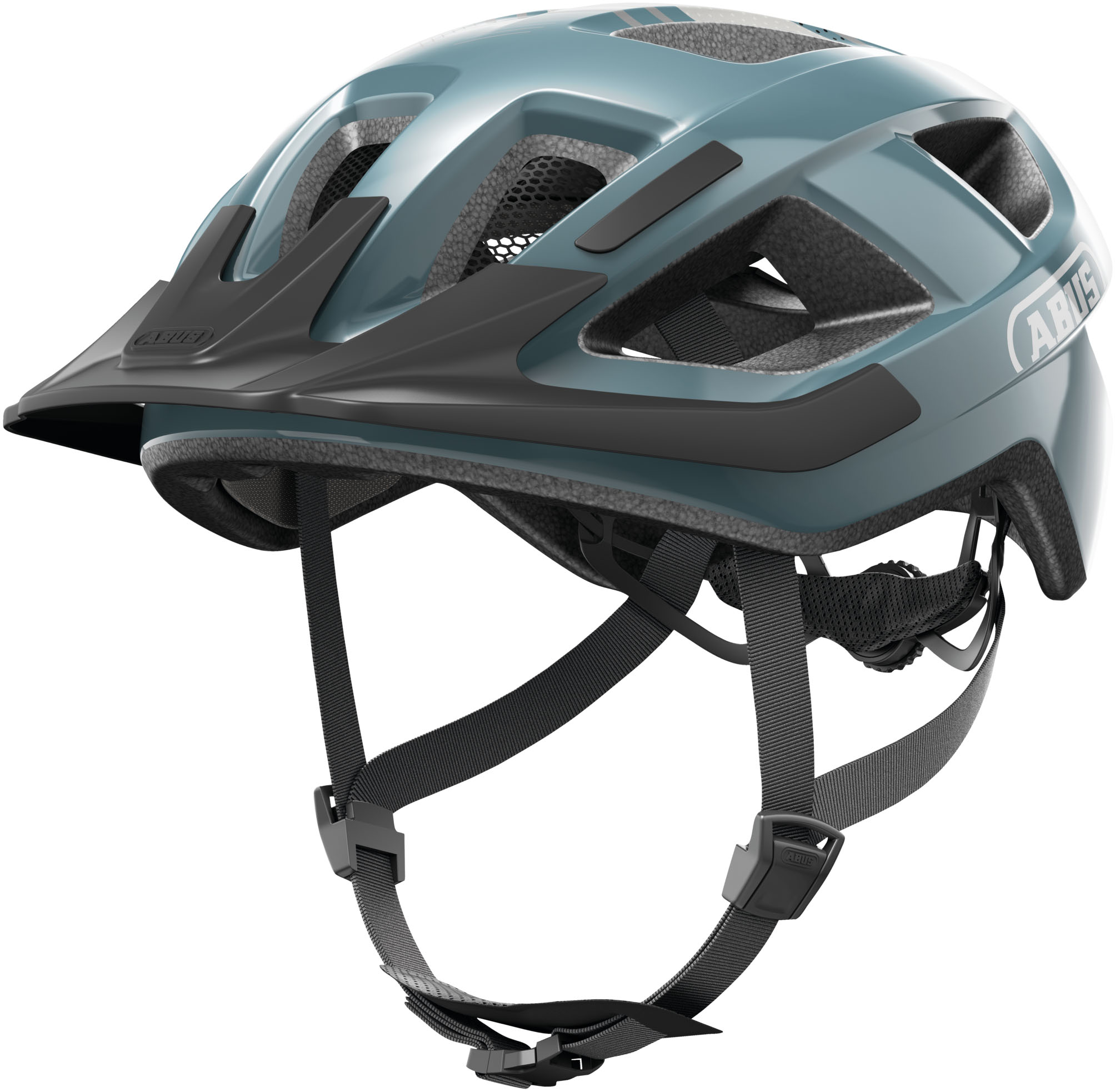 Fahrradhelm ABUS "Aduro 3.0 LED" Gr. M, blau (blau (glacier blau)), Helme, M Image