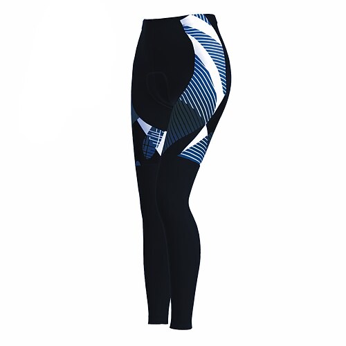 Damen Streifen Fahrradhose Fahhrad Strumpfhosen Mountainbike MTB Straßenradsport Sport 3D-Polster Radfahren Feuchtigkeitsableitend Atmungsaktiv Gelb Rot Spandex Bekleidung Fahrradbekleidung