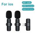 Microfono lavalier wireless 2.4g per riprese video in diretta, microfono portatile per registrazione audio e video, mini microfono per iOS e Android