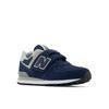 Sneaker NEW BALANCE "574", Gr. 31, blau (navy), Leder, Textil, sportlich, Schuhe, mit Klettverschluss