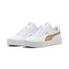 Sneaker PUMA "CARINA 3.0 AQUA METALLICS", Gr. 38, puma weiß, light sand, puma gold, unifarben, sportlich, Schuhe