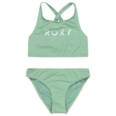 Roxy - Girl's Solid Active Crop Top Set - Bikini Gr 8 Years grün