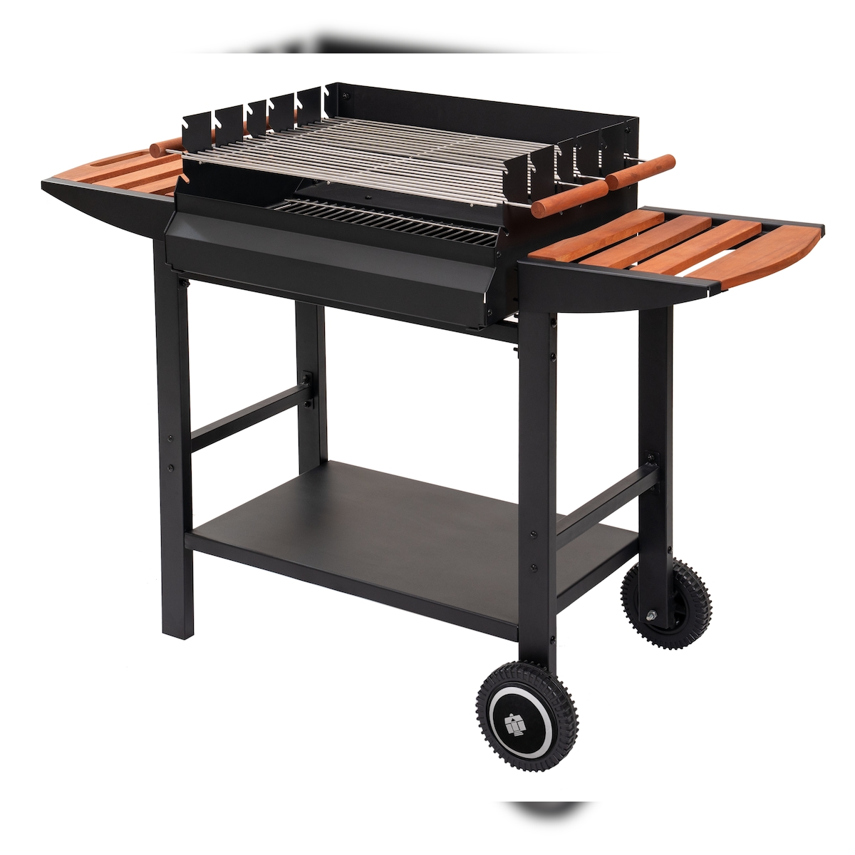 Tarrington House Holzkohlegrill Gouette, 40 x 58 cm, Ablagetische, fahrbar, Stahl/Holz, schwarz Image