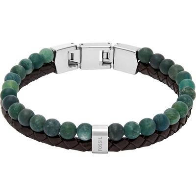Fossil Armband Leder, Edelstahl braun Herren Image