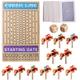 Horse Racing Board Game,Horse Race Board Game, 12x19 Large Horse Racing Game Board with 11 Wood Horses, 2 Dice & Cards, Reliable Wood Horse Game for Birthday