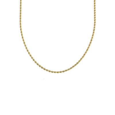 Kette ohne Anhänger FIRETTI "Schmuck Geschenk Silber 925 Halsschmuck Halskette Kordelkette" Gr. 42, gold (gelbgoldfarben), Halsketten, Damen, 42, Silber 925 (Sterlingsilber), B: 1,9mm, Made in Germany, B:1,9mm Image