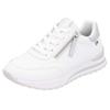 Plateausneaker RIEKER SPORT, Damen, Gr. 43, weiß, Leder, Lederimitat, sportlich, Schuhe, Freizeitschuh, Halbschuh, Schürschuh in schmaler Form, Topseller