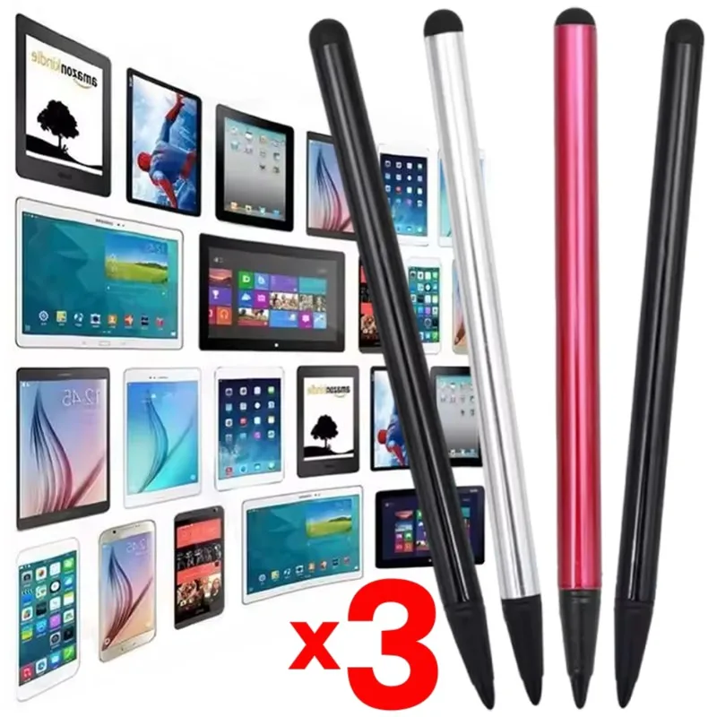 1-3 pezzi penna stilo touchscreen tablet smartphone penna stilo capacitiva/resistiva universale per iPhone iPad Samsung penna in gomma