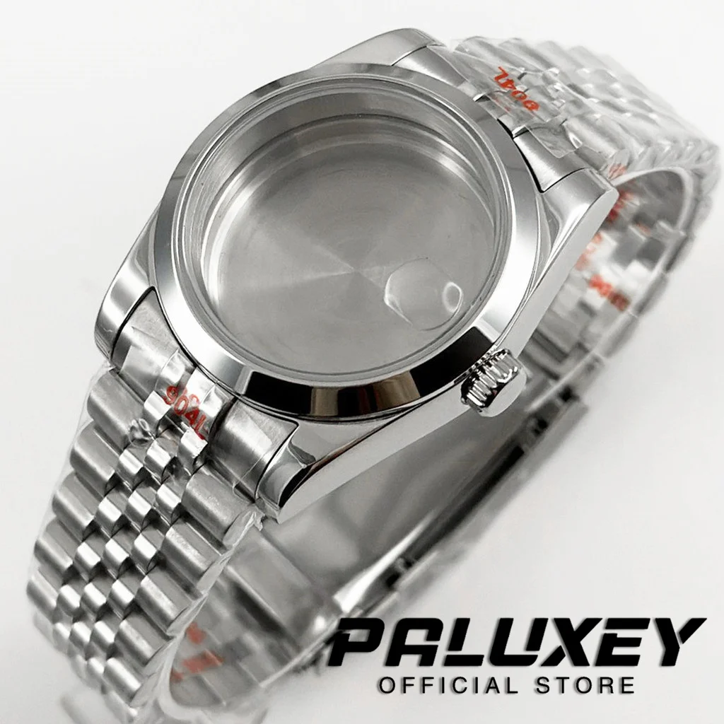 36MM/40MM Wasserdicht NH34 NH35 NH36 NH38 Fünf-Perlen Glide Lock Verschluss Uhrengehäuse Saphirglas ETA2824 PT5000 Gehäuse Schraubkrone Image