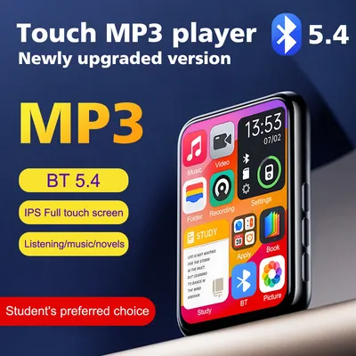 2025 Neuer Bluetooth 5.4 Touchscreen-MP3-Player HiFi Verlustfreie Musikwiedergabe Eingebauter Lautsprecher 32 GB Unterstützung Aufnahme E-Book Image