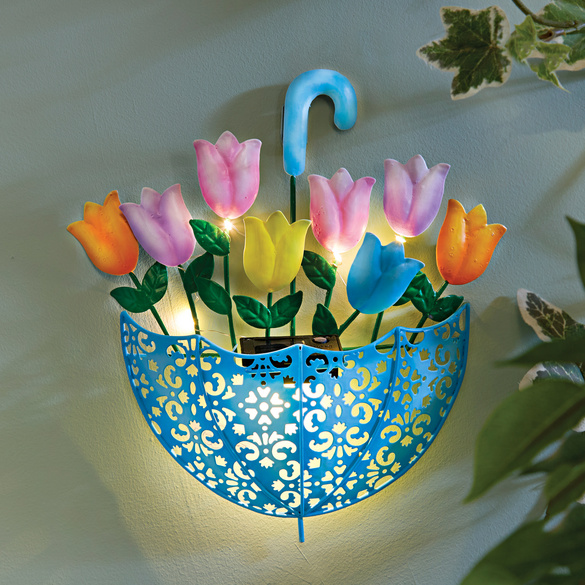 Solar-Wanddeko Schirm mit Tulpen Gainsborough Image