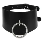 Punk gothique en cuir Pu collier ras du cou pendentif ceinture collier sur le cou colliers Goth tour de cou femmes filles Rock bijoux cadeau