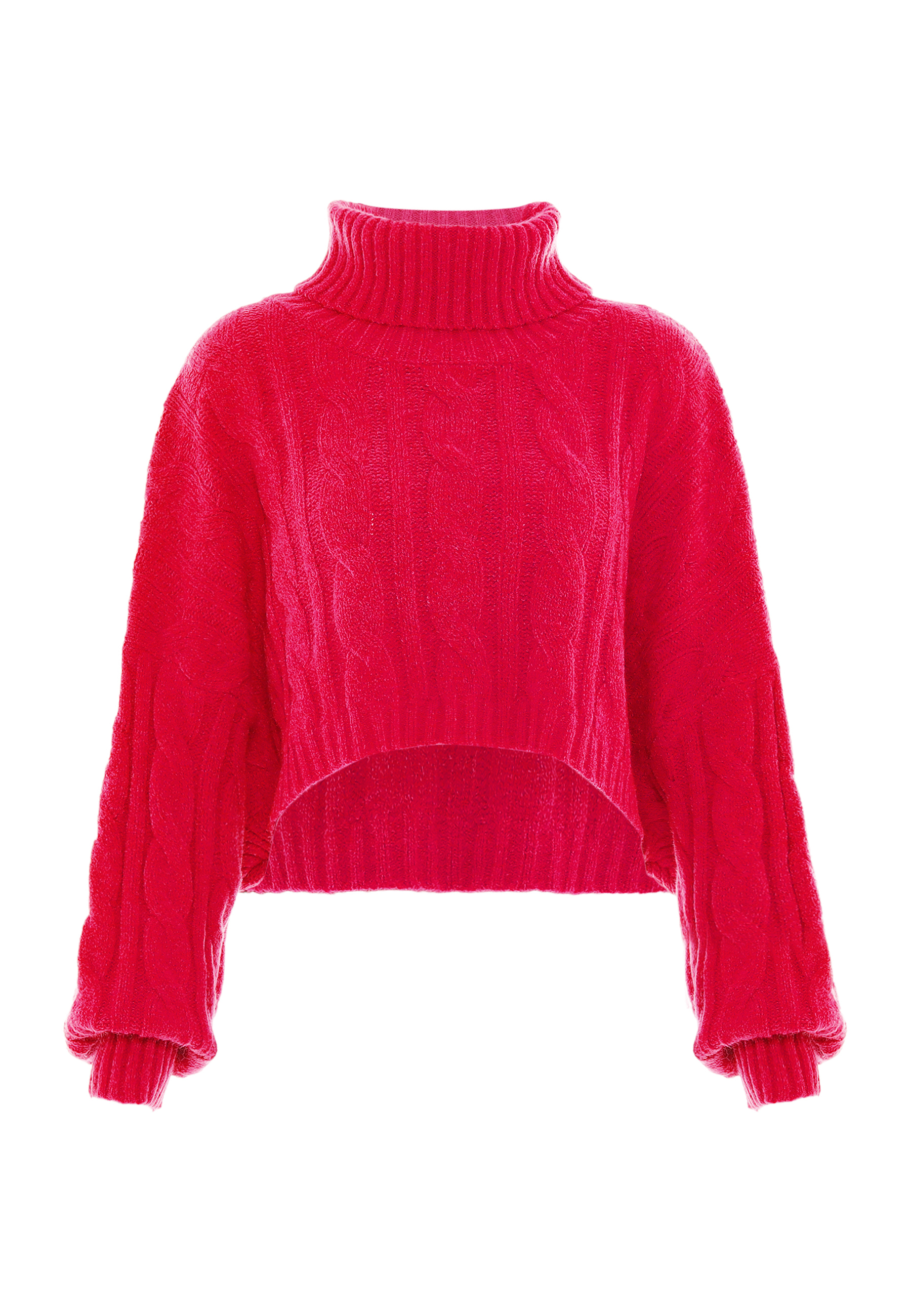 Mymo Rollkragenpullover Damen Rosa M/L