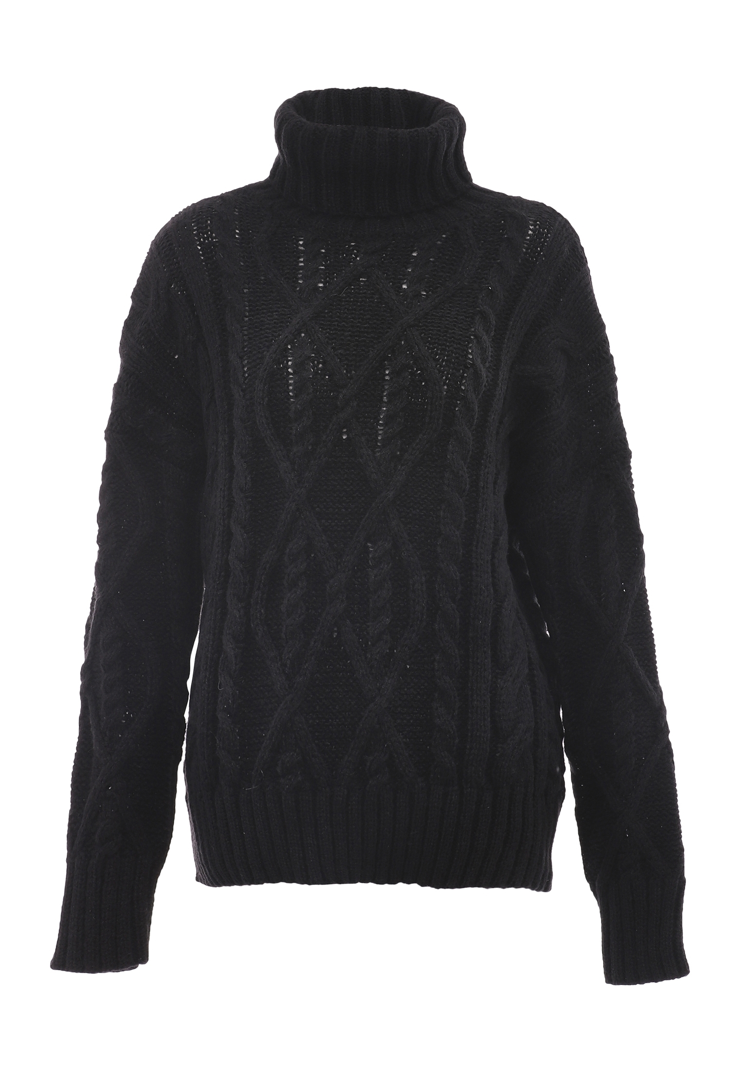Mymo Rollkragenpullover Damen schwarz Image