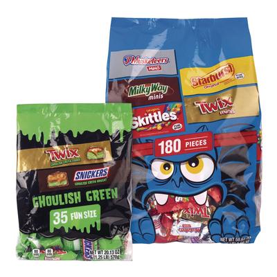 MARS Mixed Chocolate and Sugar Variety, Halloween Bundle, 2 Bags, 215 Pieces (GRR60004104)