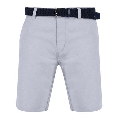 Shorts Armando Cotton Chino Shorts with Woven Belt in Pearl Blue / XXL - Tokyo Laundry