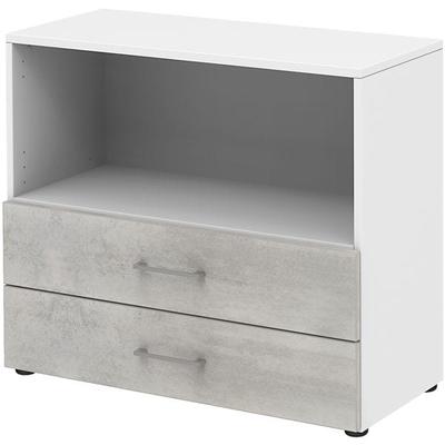 röhr Regal »Direct Office 2« 80 cm breit 2 OH 2 Schubladen grau, 80x72x34.4 cm Image