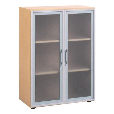 Geramöbel Aktenschrank »Lissabon« 3 OH 80 cm Glastüren braun, 80x110.4x42 cm Image