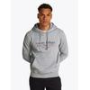Hoodie TOMMY HILFIGER "HILFIGER CENTER STACK HOODY", Herren, Gr. XXXL, grau (light grau), Sweatware, Obermaterial: 100% Baumwolle, casual, regular fit, Langarm Rippbündchen, Sweatshirts, mit großem mehrfarbigen Print