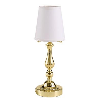 Callum Accent Lamp with Shade - Polished Nickel with Isabella Tall Shade Blue - Ballard Designs