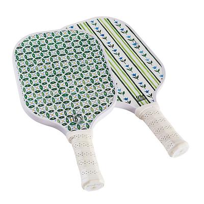 Set of 2 Chelsea Pickleball Paddle with Cover - Green/White - Ballard Designs