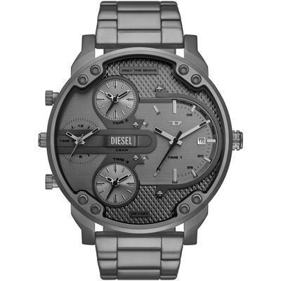 Quarzuhr DIESEL "MR. DADDY SLIM", anthrazit, Armbanduhren, Herren, Armbanduhr, Herrenuhr, Lederarmband, analog, Tag, mehrere Zeitzonen Image