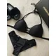 2019 Sexy Bikini nero solido String Bikini Set Halter costume da bagno Backless costume da bagno donna Biquini brasiliano costumi da bagno Push Up