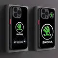 Custodia per telefono Super Car Design-Skoda Logo magnetica opaca per Iphone 16 Pro Max 15 Pro 14 12