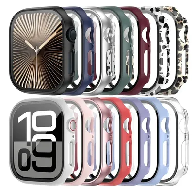 Abdeckung für Apple Uhrengehäuse 46mm 42mm Zubehör Displays chutz folie HD gehärtetes Glas Hart PC Image