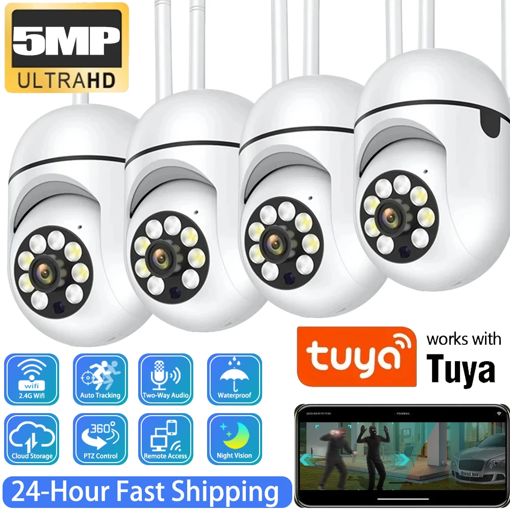 5MP Tuya Smart Leben Indoor Kamera Smart Home Sicherheit Video wireless Zwei-wege Audio Mobile Motion AI Cloud Mini Wifi smart Kamera Image
