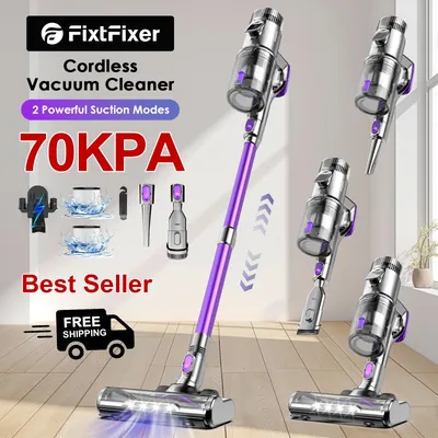 FixtFixer V10 500 W, 70000 Pa Akku-Staubsauger, 80-Minuten-Handstaubsauger mit LED-Anzeige, Heim-Staubsauger-Staubsauger Image