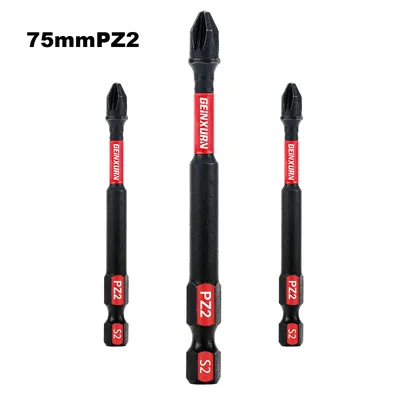 Geinxurn 3 Zoll Pozidriv # 2 PZ2 Impact Tough Screwdriver Power Bit Set, S2 Schraubendreher Bits Set aus legiertem Stahl