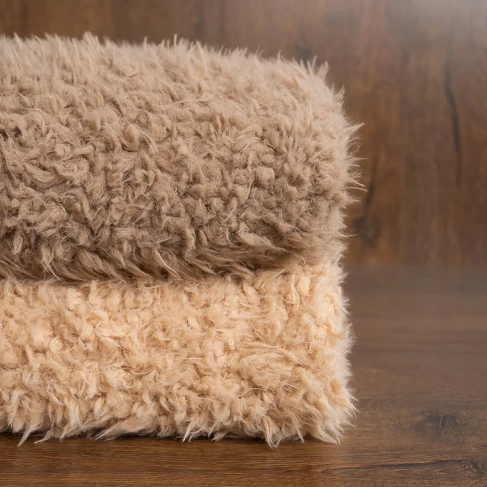 80x100cm Kunstpelz für Neugeborene Fotografie Requisiten Hintergrund Pelz Baby Junge Mädchen Plüsch Posiert Stoff Decke Matte Korb Schüssel Stuffer Image