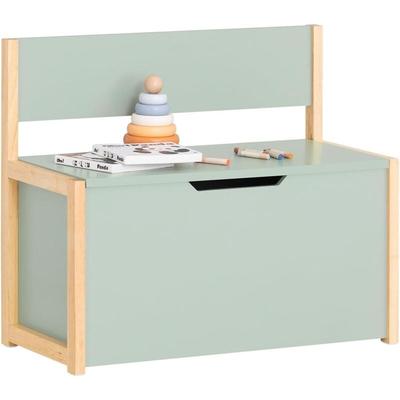 Sobuy - KMB94-GR Kinder Sitzbank mit Bücherregal Spielzeugtruhe Spielzeugkiste Aufbewahrungsbox mit Image