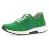 Keilsneaker GABOR ROLLINGSOFT, Damen, Gr. 39, grün, Ziegenveloursleder, Textil, unifarben, sportlich, Schuhe Sneaker Sneaker low, Freizeitschuh, Halbschuh, Schnürschuh mit OPTIFIT-Wechselfußbett