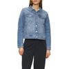 Jeansjacke S.OLIVER, Damen, Gr. 44, mid blau used, Denim/Jeans, Obermaterial: 86% Baumwolle, 13% Polyester, 1% Elasthan, unifarben, casual, regular fit taillenbedeckt, Langarm Manschette, Jacken, mit Taschen