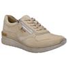 Sneaker JOSEF SEIBEL "Sally 02", Damen, Gr. 38, beige, Leder, casual, Schuhe, Schnürschuh, Komfortschuh mit zusätzlichem Reißverschluss