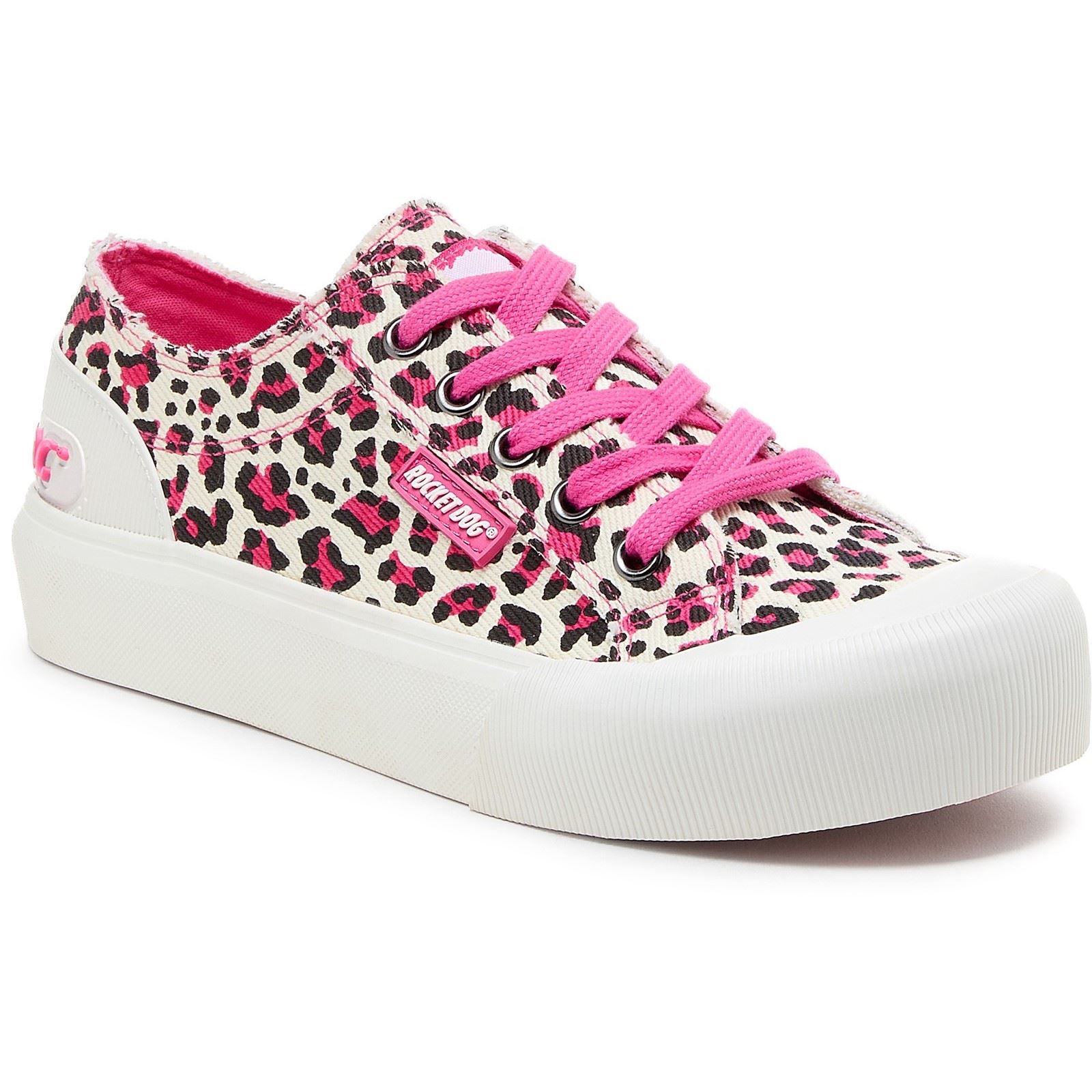 Rocket Dog Jazzin Plus Monroe Cotton Womens Hot Pink Trainers - Size UK 5 | Rocket Dog Sale | Discount Designer Brands
