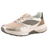 Keilsneaker GABOR ROLLINGSOFT, Damen, Gr. 38, beige (beige kombiniert), Ziegenveloursleder, Kalbsleder, Textil, sportlich, Schuhe Sneaker, Freizeitschuh, Halbschuh, Schnürschuh mit Kontrastbesätzen