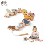 Jouets d'enfilage d'animaux pour bébé, blocs de jouets à empiler en bois, jeux de société, jouets en