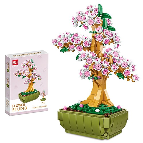 Weihnachtsgeschenke für Frauen Mama Sie Blumenstrauß Baukästen - Blumenstrauß Botanische Bausteine Spielzeug Kunstblumen Wohnkultur Valentinstag Muttertag Geburtstagsgeschenke für Erwachsene Mädchen Image