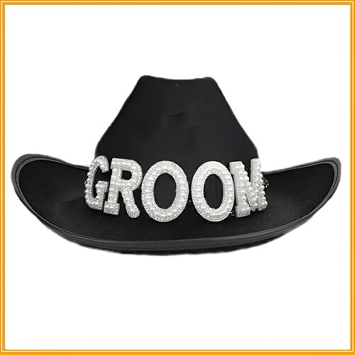 BRAUT ZU SEIN Halloween Cowboyhut Accessoires für Junggesellinnenabschiede Erwachsene Damen Halloween Karneval Hochzeit Brautparty Junggesellinnenabschiedsparty Einfache Halloween-Kostüme Verkleiden Image