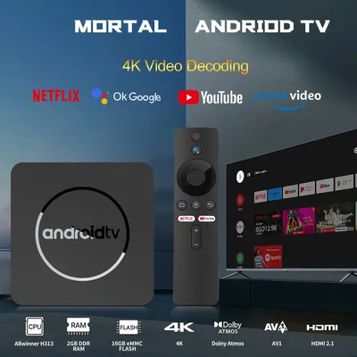 Q1 ATV Android 13 4K HDR10+ Smart TV Box Allwinner H313 2GB16GB Dual Wifi BT5.0 Set Top Box Media