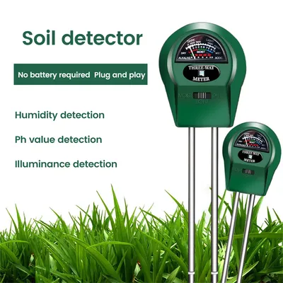 3 In1 Moisture Sunlight PH Meter Soil Water Acidity Humidity Light PH Test Outdoor Garden Plants