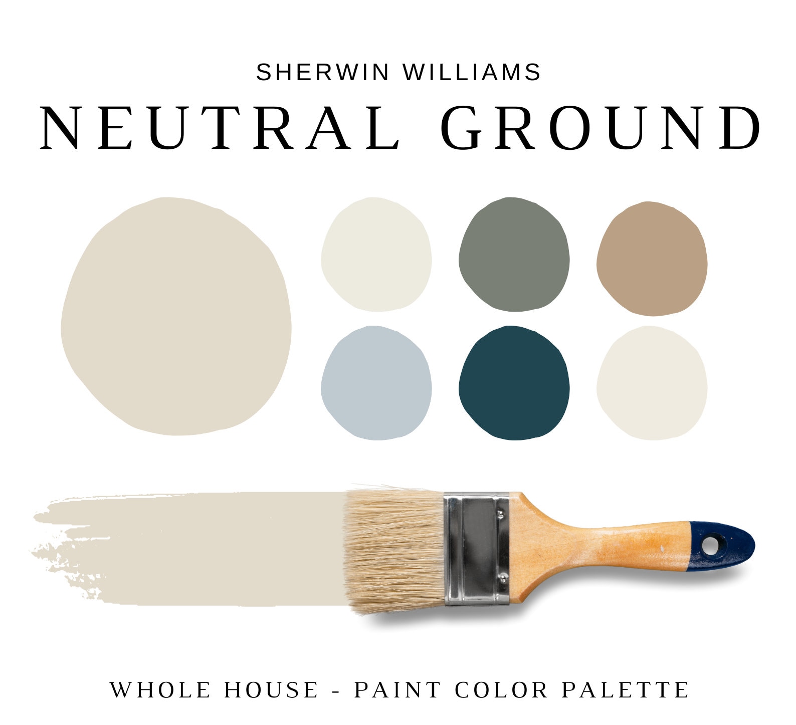 Colori coordinati Sherwin Williams NEUTRAL GROUND, colori neutri per vernici SW, bianchi Sherwin Williams, ristrutturazione casa, tavolozza colori per